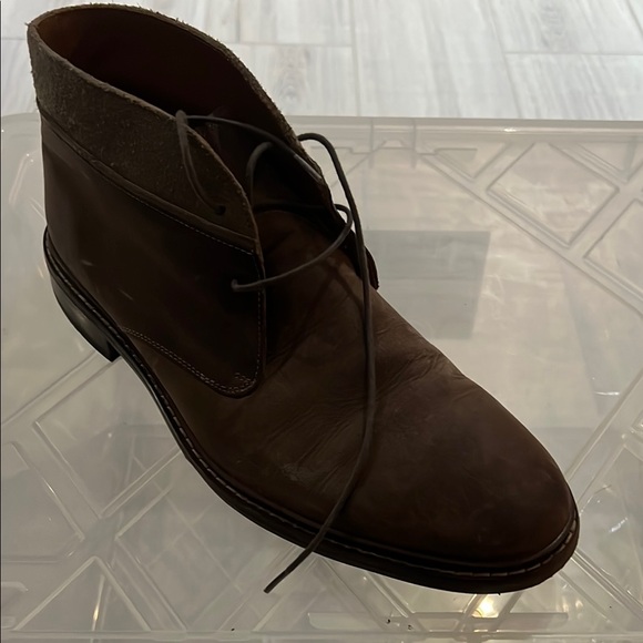 Cole Haan Brown Chukka Boots Suede Lace-Up